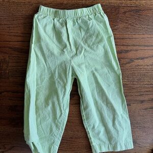 Shrimp and grits green gingham pants 2t boys